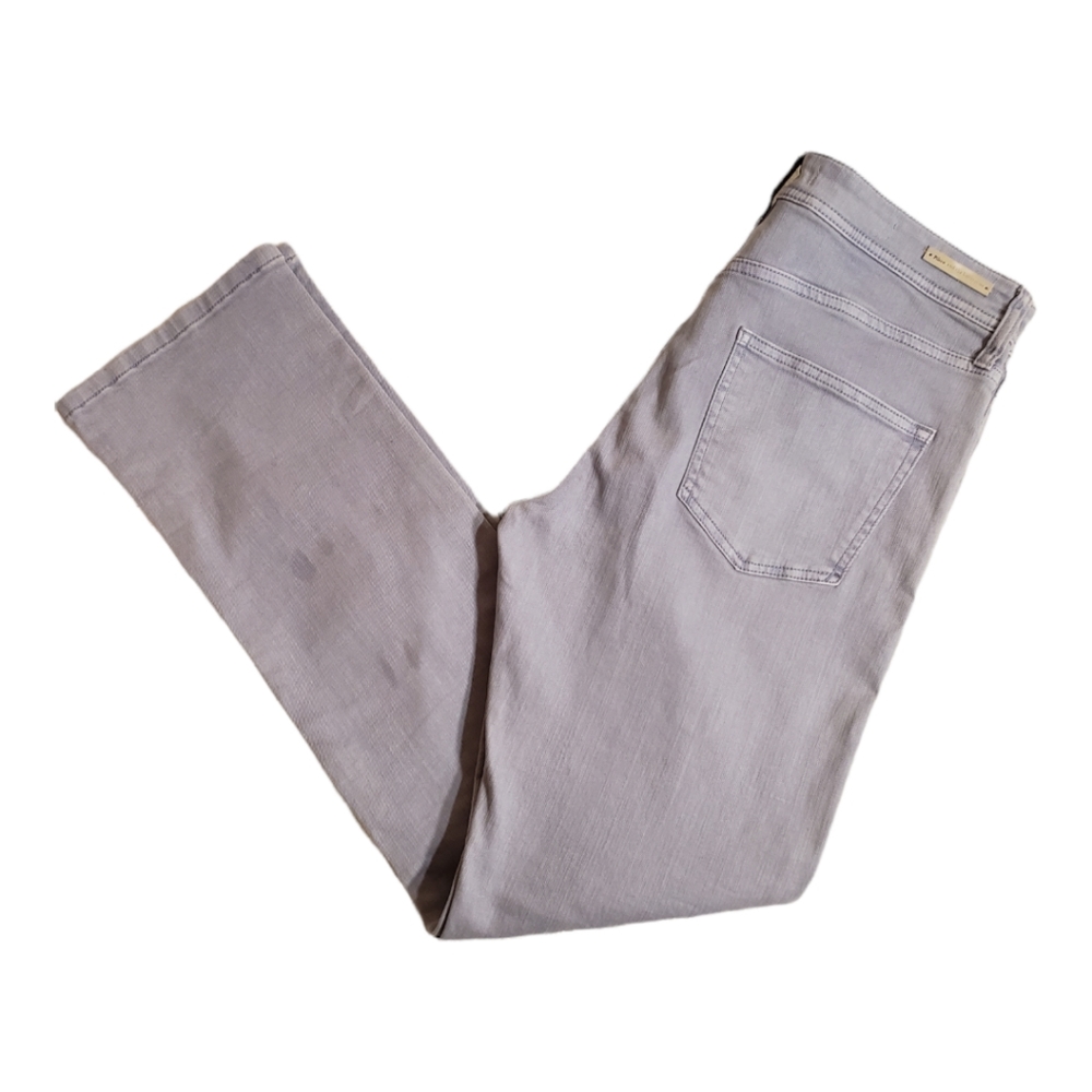 Anthro Pilcro & The Letterpress High Rise Slim Distressed Straight Leg Jeans.